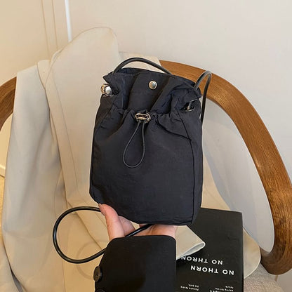 Plain Bucket Bag Drawstring