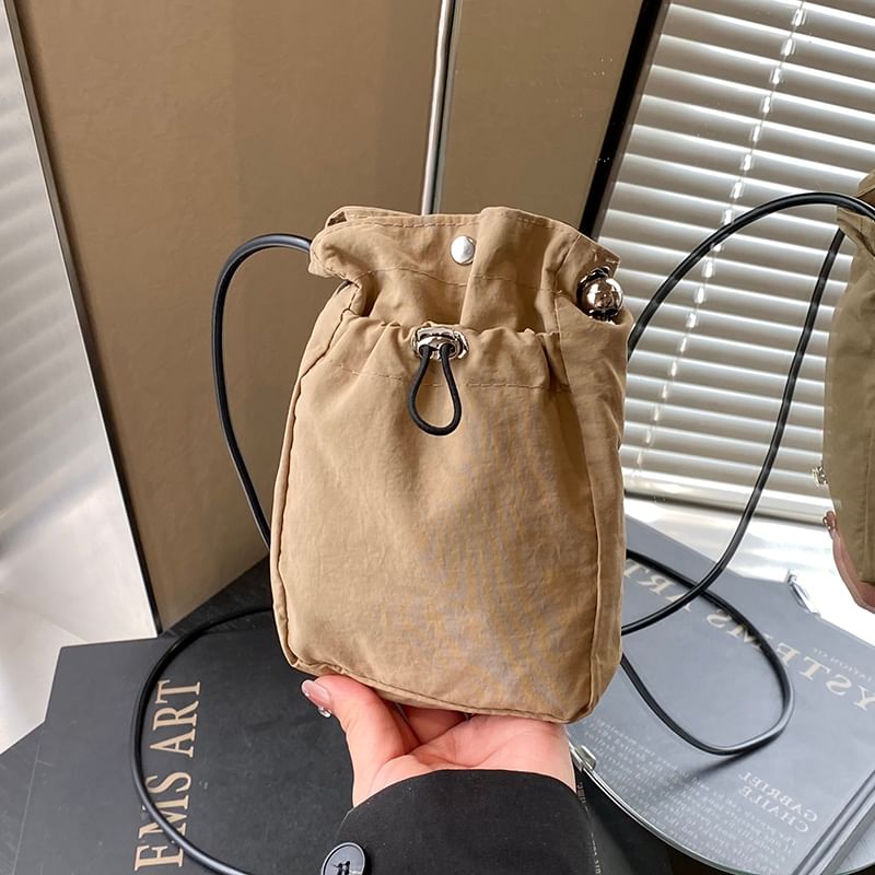 Plain Bucket Bag Drawstring