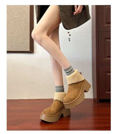 SamplePlatform Plain Fleece Lined Ankle Boots