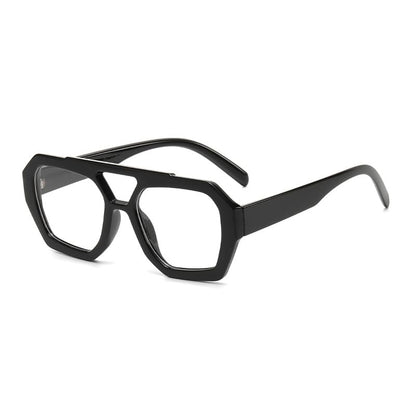 Double Bridge Geometric Sunglasses