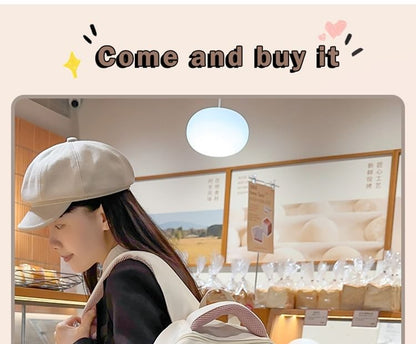 Sample Cartoon Print Nylon Laptop Backpack / Bag Charm / Set