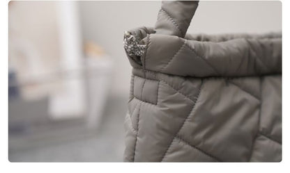 Sample Plain Drawstring Quilted Tote Bag