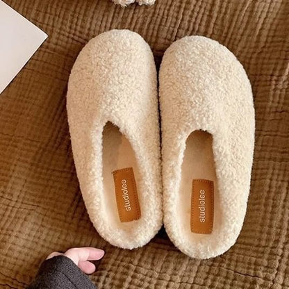 Mules Platform Plain Fleece