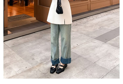Sample Square Toe Buckle Block Heel Mary Jane Pumps