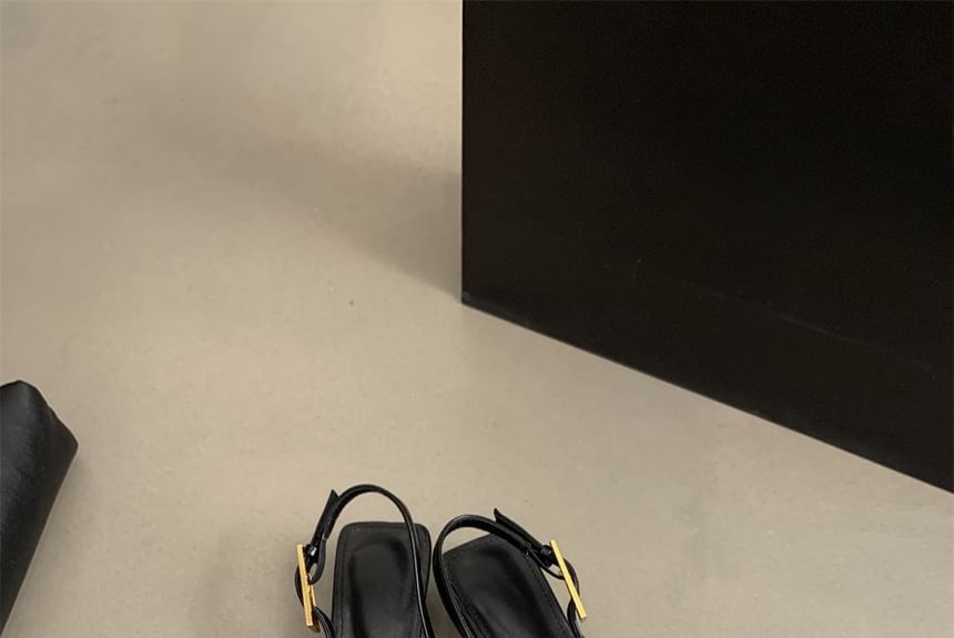 Sample Pointed Toe Slingback Kitten Heel Pumps