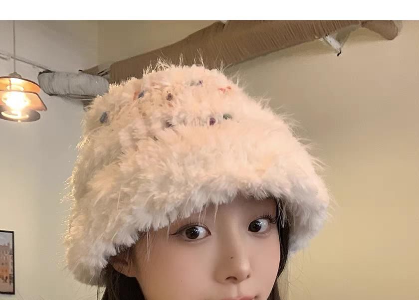 Hat Fluffy Knit Bucket