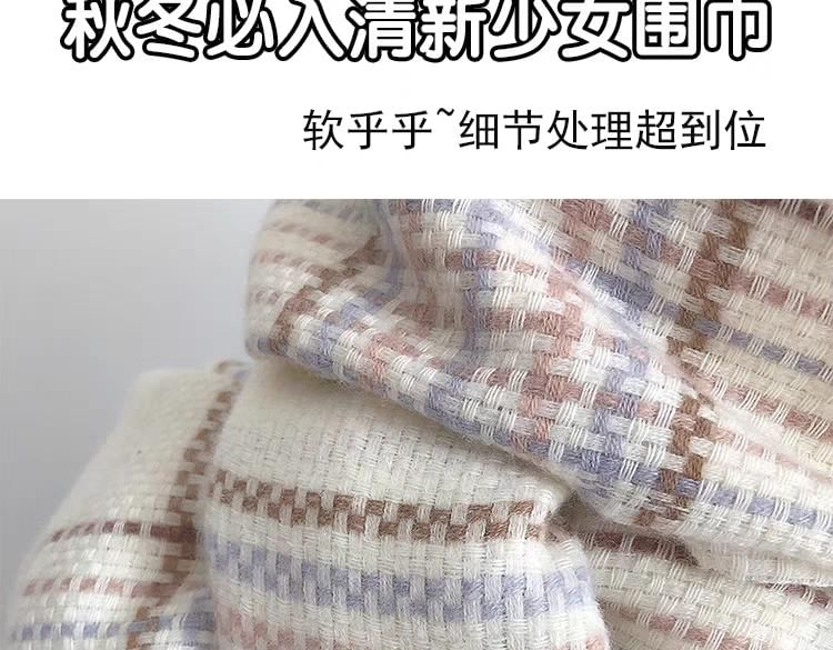 Scarf Fringed Plaid