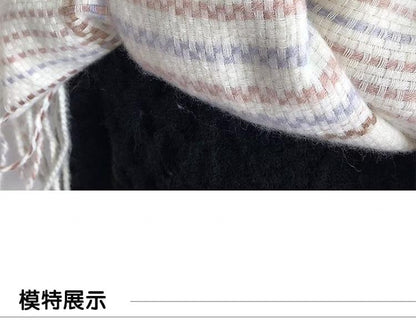 Scarf Fringed Plaid
