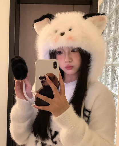 Hat Fluffy Cat Trapper