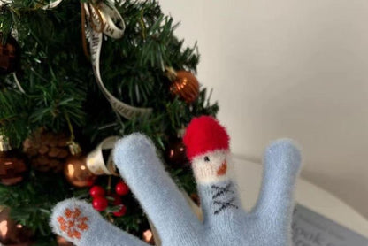 Gloves Print Snowman