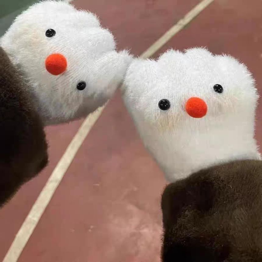 Fluffy Cartoon Gloves