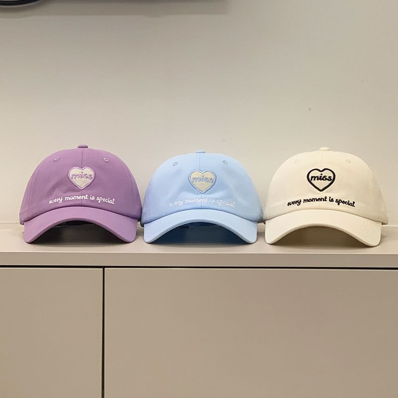 Heart Embroidered Cap