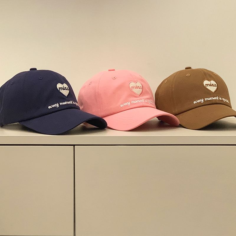 Heart Embroidered Cap