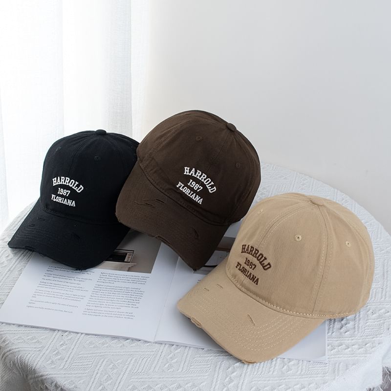Lettering Embroidery Cap