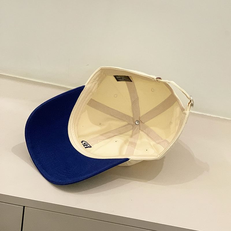 Cap Baseball Two Tone Embroidered Lettering