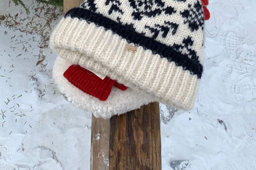 Patterned Pom Beanie