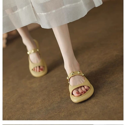 Platform Studded Slide Sandals