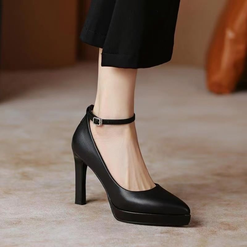Heel Ankle Strap Stiletto Platform Pointy Sandals