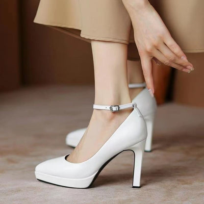 Heel Ankle Strap Stiletto Platform Pointy Sandals