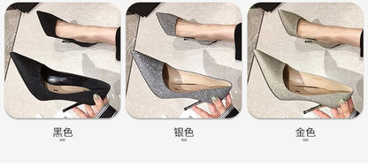 Pumps Stiletto Heel Pointy Glitter