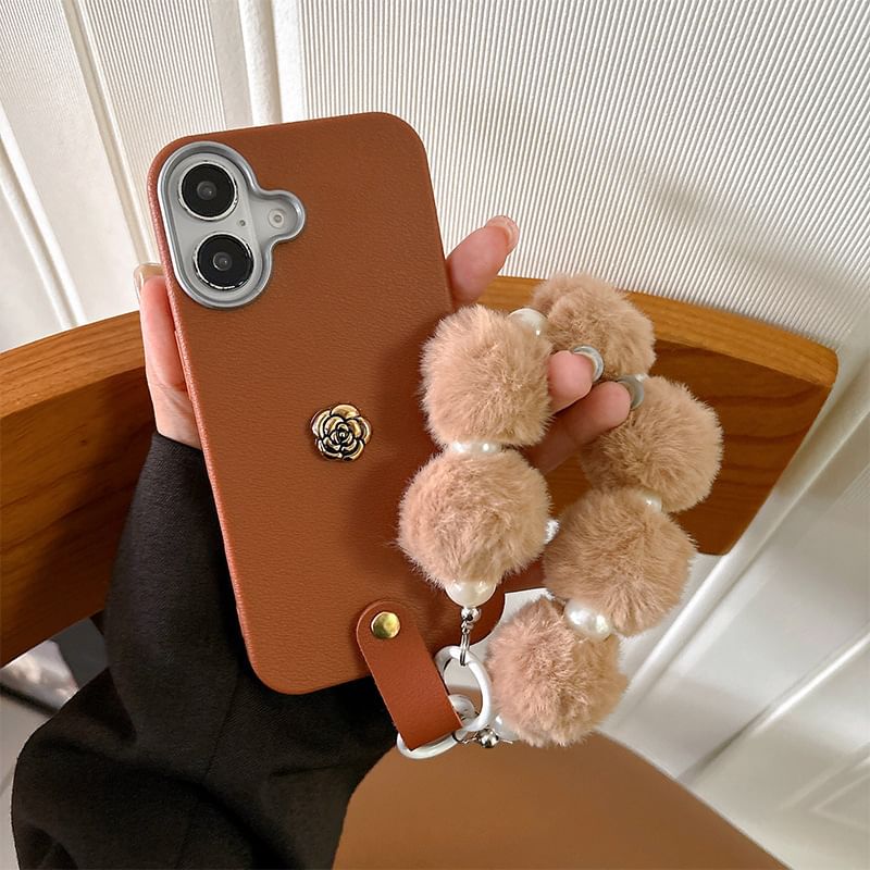 Floral Case Phone with Strap
