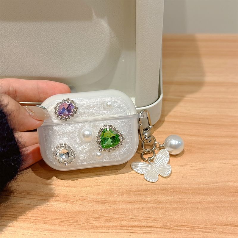 / with Earphone Case AirPods Rhinestone Charm Skin Pro