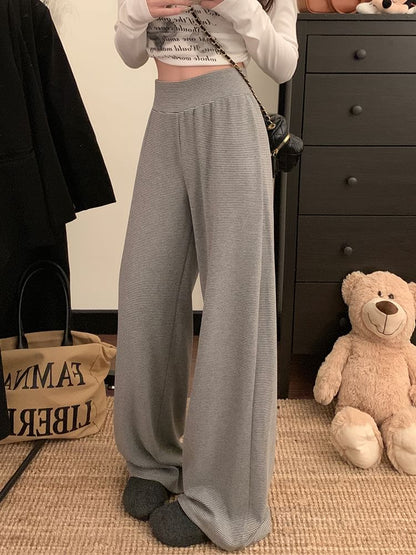 Wholesale Sample High Rise Plain Wide Leg Pants