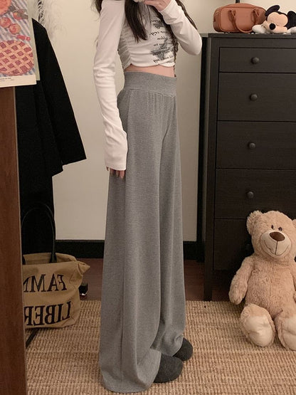 Wholesale Sample High Rise Plain Wide Leg Pants