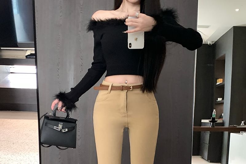 Sample High Waist Plain Flared Pants