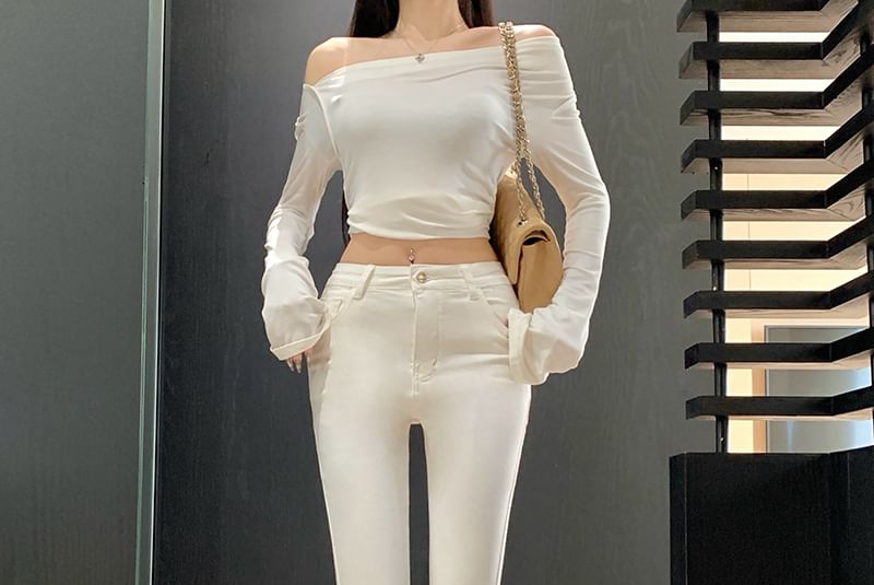 Sample High Waist Plain Flared Pants