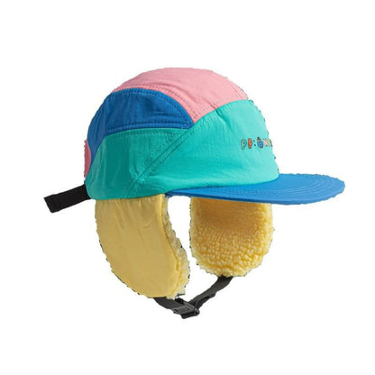 Lettering Block Earflap Cap Color
