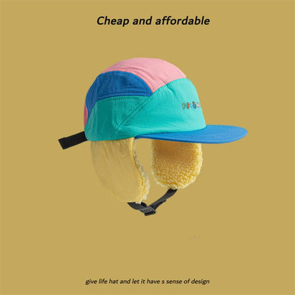 Lettering Block Earflap Cap Color
