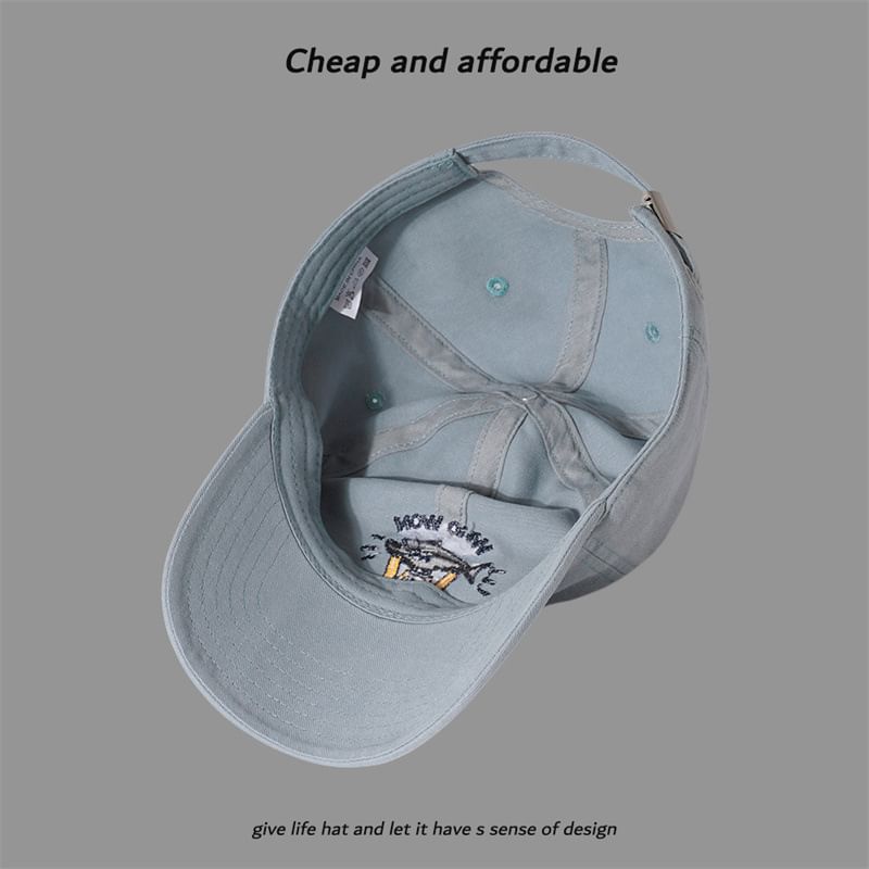 Cat Cap Embroidered Baseball