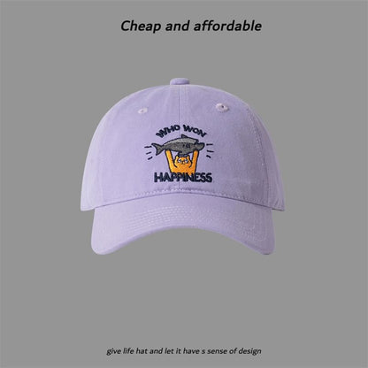 Cat Cap Embroidered Baseball