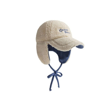 Cap Embroidered Baseball Earflap Lettering