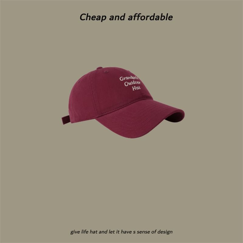 Cap Baseball Embroidered Lettering