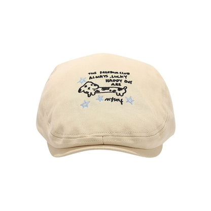 Newsboy Hat Cartoon Embroidery