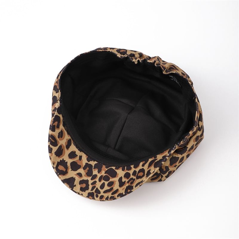 Ear Cat Patterned Newsboy Cap