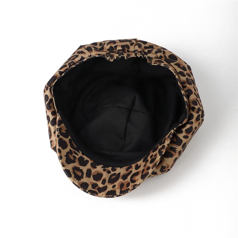 Newsboy Print Animal Cap