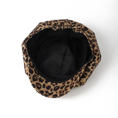 Newsboy Print Animal Cap