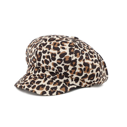 Newsboy Print Animal Cap