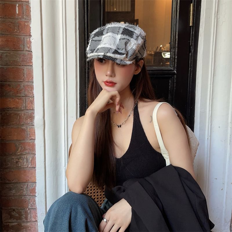 Bucket Patchwork Distressed Hat