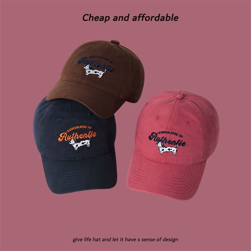 Baseball Dog Cap Embroidered