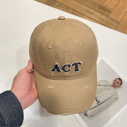 Lettering Embroidered Baseball Cap
