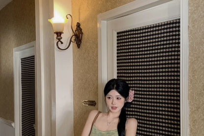 Sample Melange Knit Camisole Top / High Rise Maxi Pencil Skirt