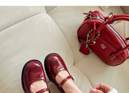 Toe Heel Jane Mary Round Block Pumps