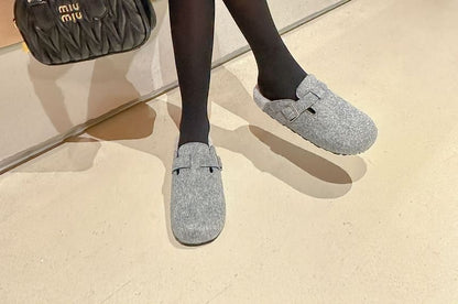 Buckled Slip-Ons Mules /