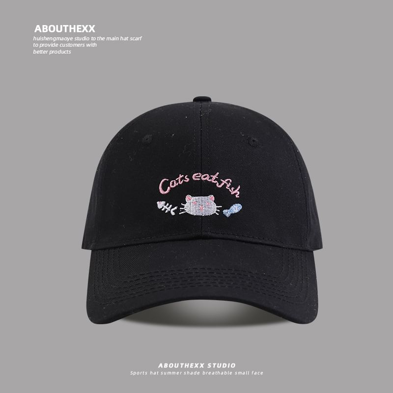Cartoon Lettering Embroidered Baseball Cap