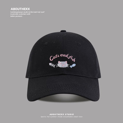 Cartoon Lettering Embroidered Baseball Cap