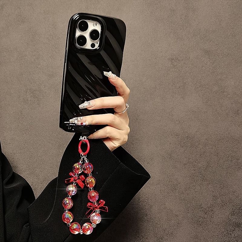 Crystal Phone Bow Strap Faux
